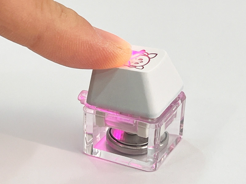 LED 레이저 키캡키링 1구 (컬러4종)