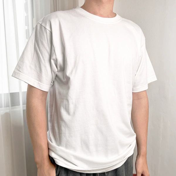 흰색 반팔, 긴팔 티셔츠 (30수,얇은두께)