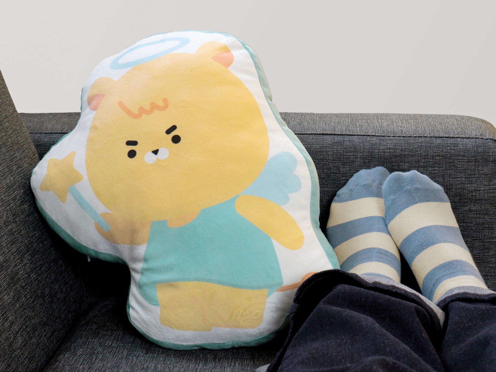 극세사 인형 모양 쿠션 (50cm 이하)