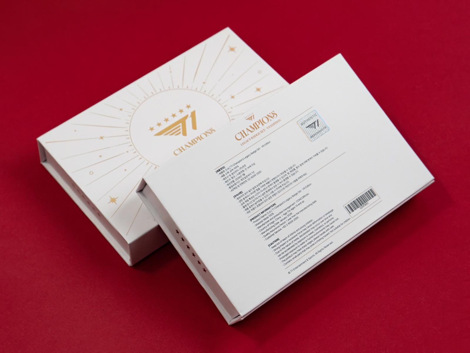 [T1] 월즈 우승 티셔츠 뱃지 패키지