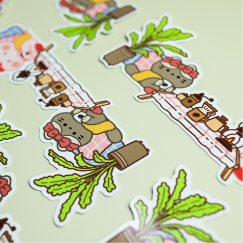 조각 스티커 (방수 리무버블) A3