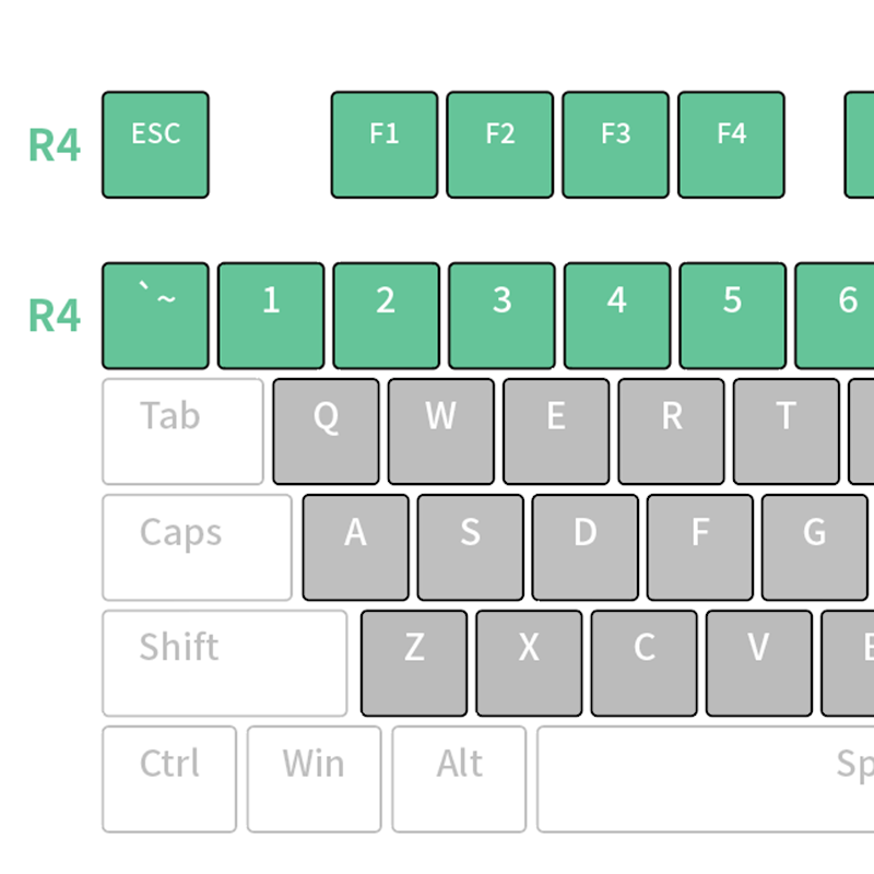 방향키 4구 키캡키링
