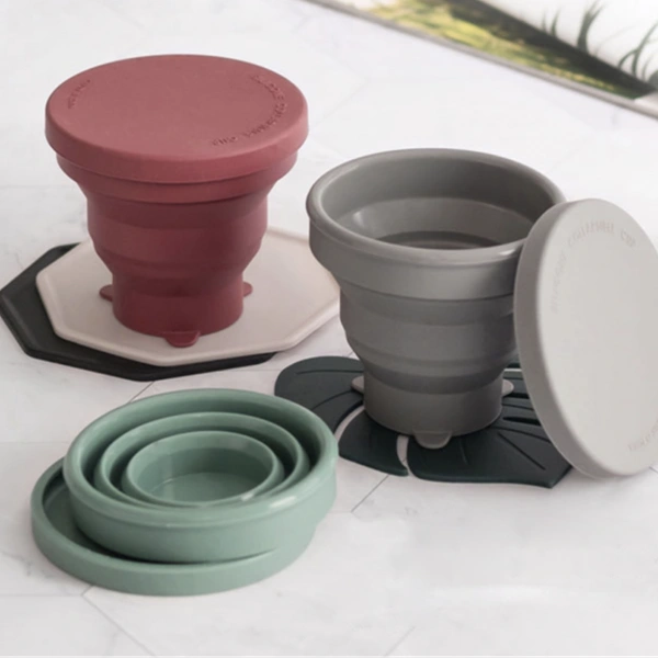 실리콘 접이식 컵 텀블러 210ml
