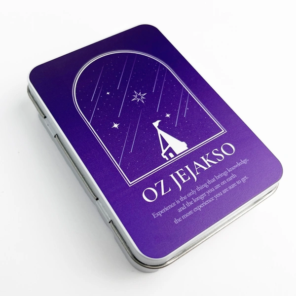 뚜껑&경첩형 틴케이스 (실버, 화이트)