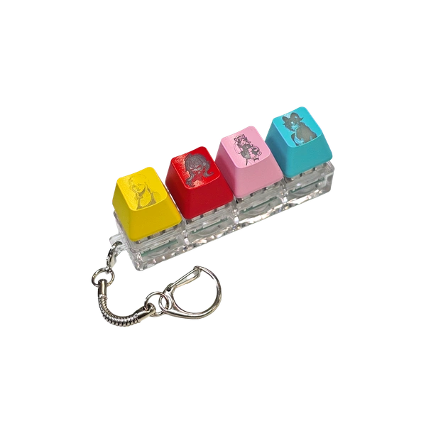 LED 레이저 키캡키링 4구 (컬러4종)