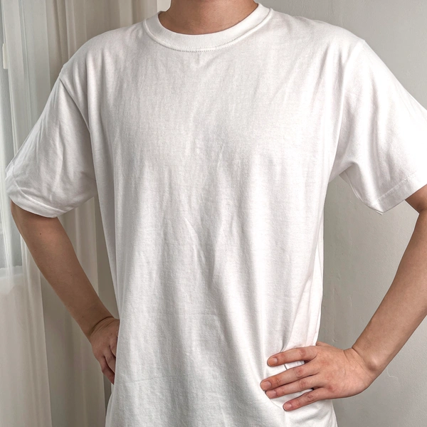 흰색 반팔, 긴팔 티셔츠 (20수,중간두께)