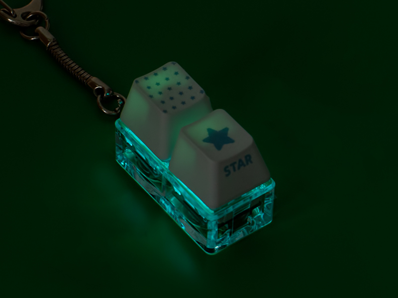 LED 풀컬러 키캡키링 2구