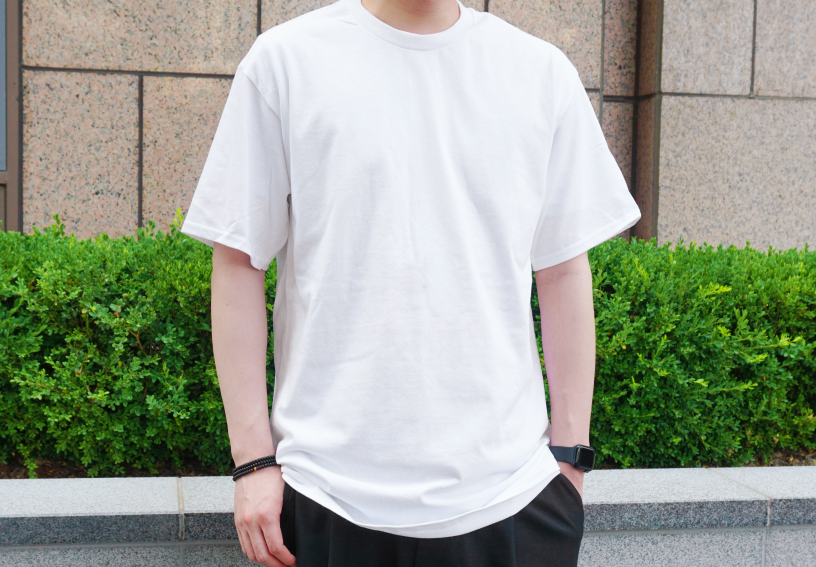 길단 - USA핏 오버핏 반팔 (18수, 두꺼운 두께) 티셔츠