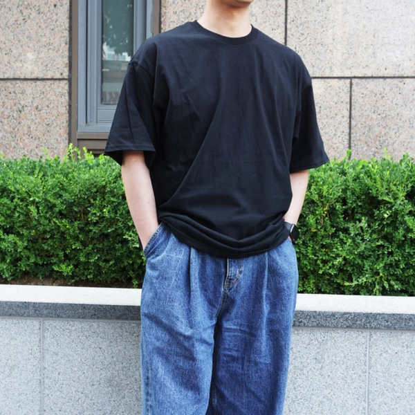 길단 - USA핏 오버핏 반팔 (18수, 두꺼운 두께) 티셔츠