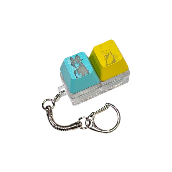 LED 레이저 키캡키링 2구 (컬러4종)