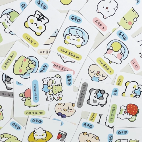 띠부띠부 씰스티커 A3 (개별재단 가능)