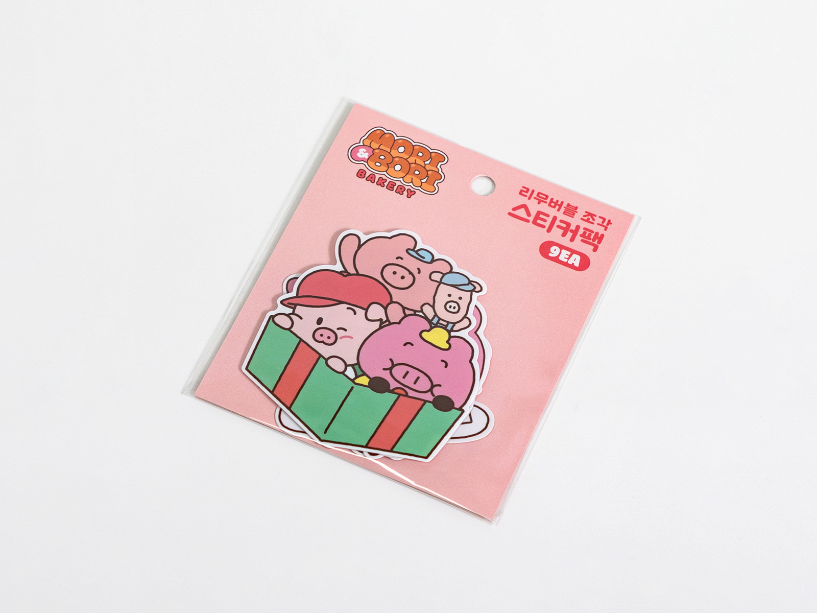 [롯데월드] 아기돼지 4형제 조각스티커팩