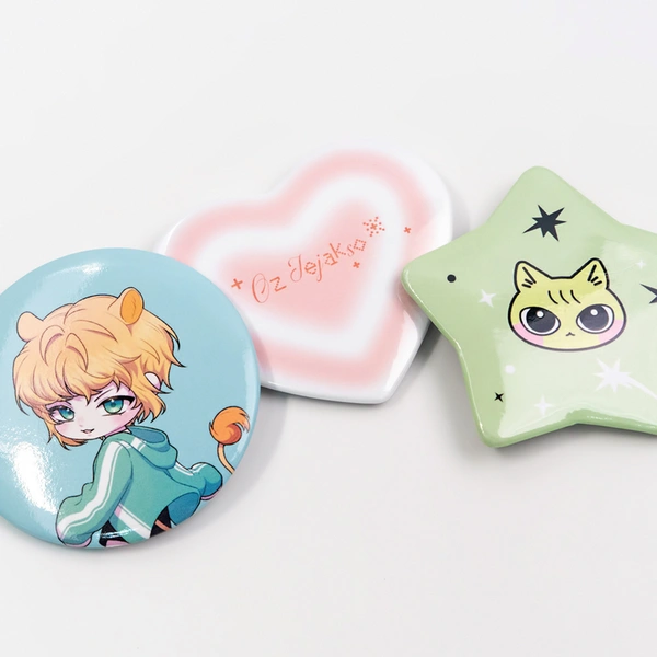 핀버튼 (하트·별)