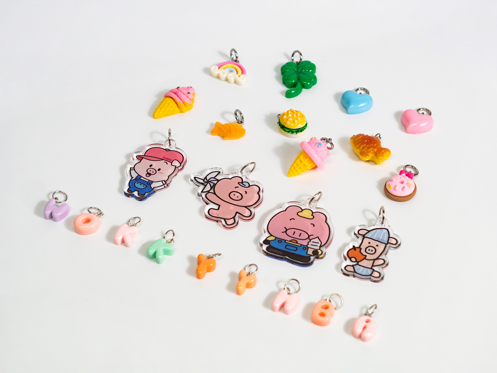 [롯데월드 ] 아기돼지 4형제 키링 DIY 세트