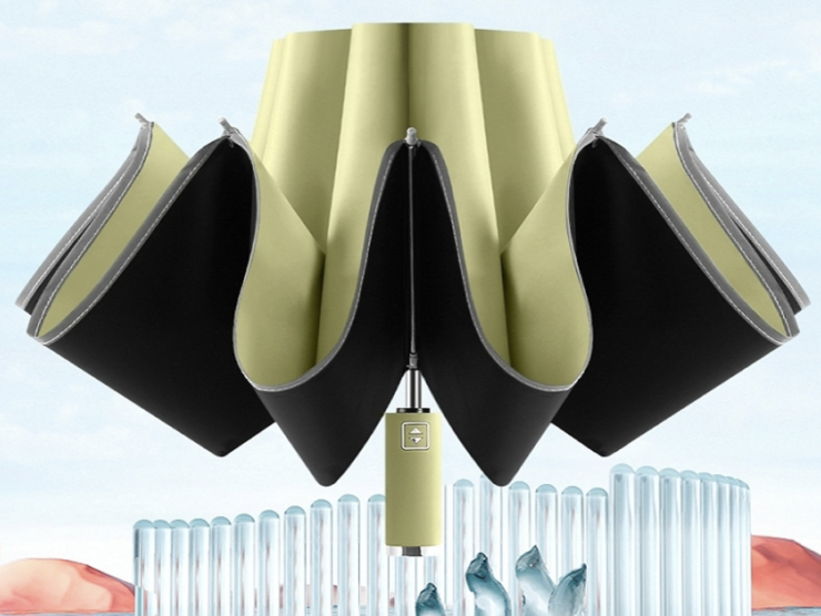 거꾸로 자동 3단 암막 우산 