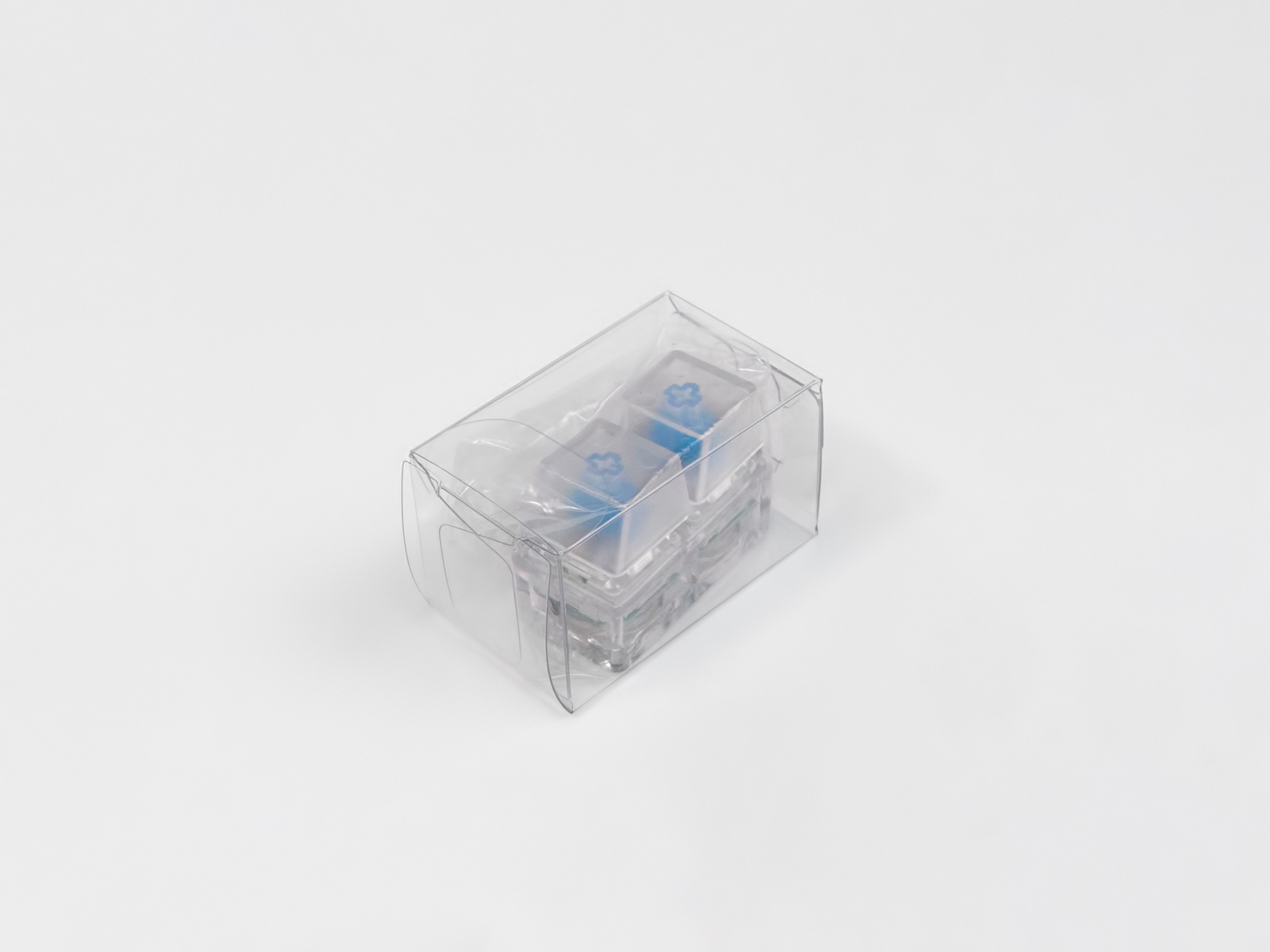 LED 레이저 키캡키링 2구 (블랙/화이트)