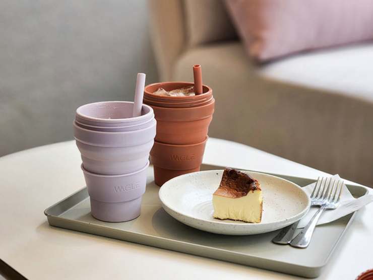 실리콘 접이식 컵 텀블러 475ml