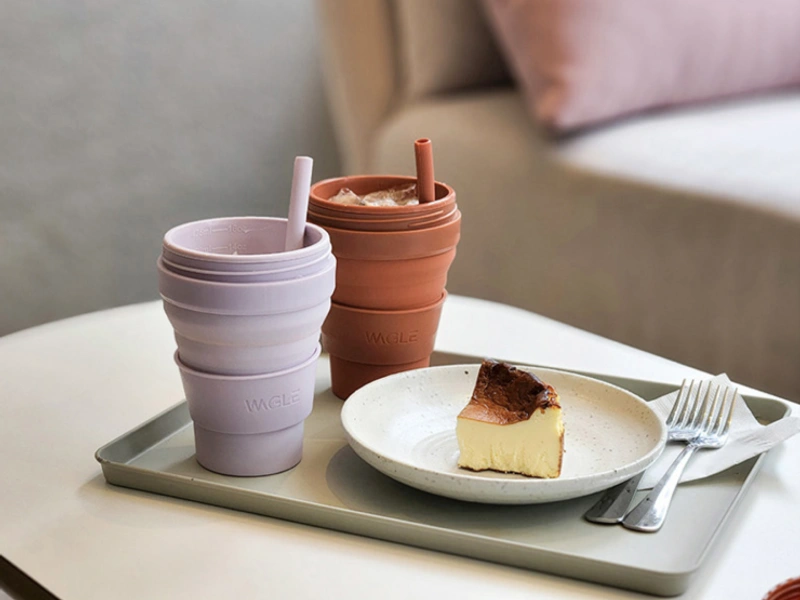실리콘 접이식 컵 텀블러 475ml