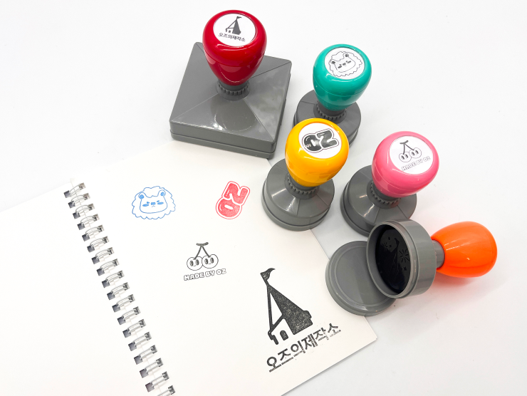 스탬프 도장 (원형, 사각형)