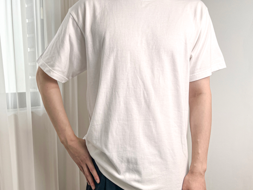 흰색 반팔, 긴팔 티셔츠 (30수,얇은두께)