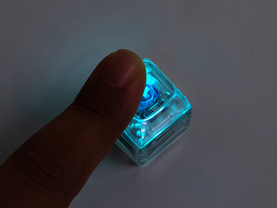 LED 레이저 키캡키링 2구 (컬러4종)