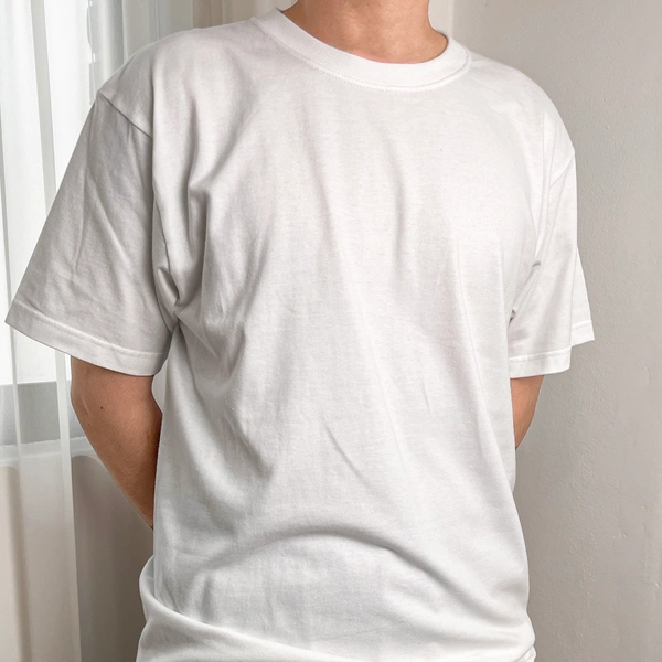 흰색 반팔, 긴팔 티셔츠 (30수,얇은두께)