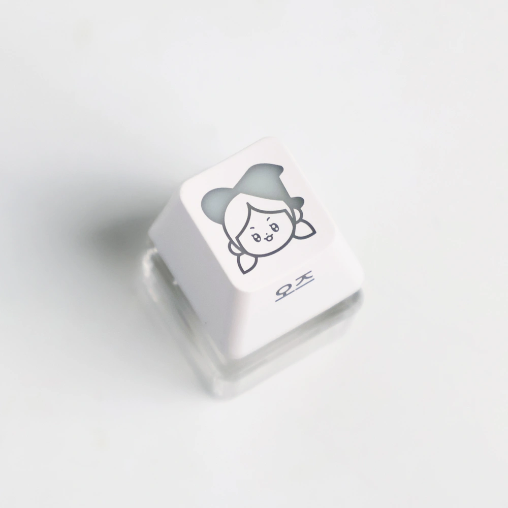 LED 레이저 키캡키링 1구 (블랙/화이트)