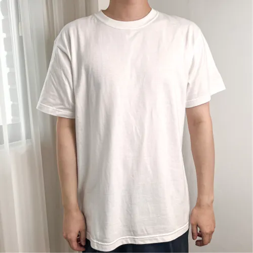 흰색 반팔, 긴팔 티셔츠 (30수,얇은두께)