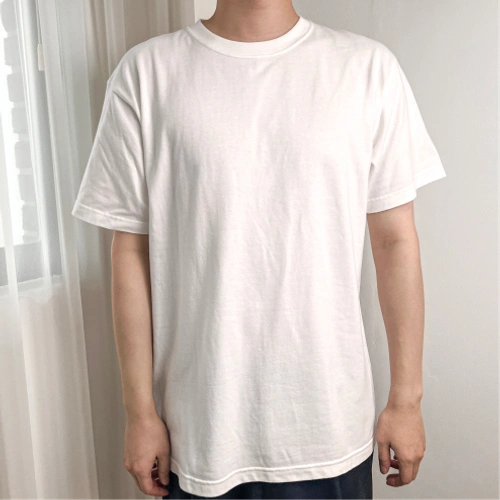 흰색 반팔, 긴팔 티셔츠 (30수,얇은두께)