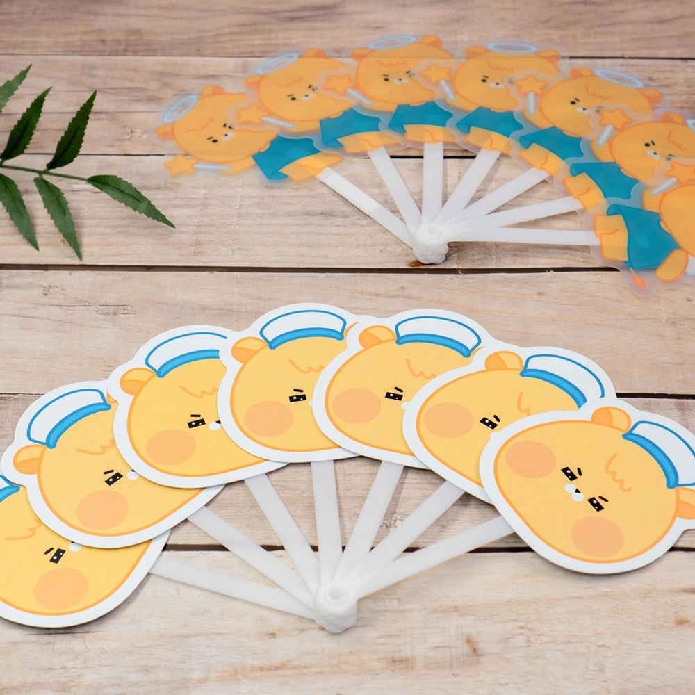 접이식 PP부채 (화이트자루)