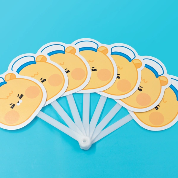 접이식 PP부채 (화이트자루)